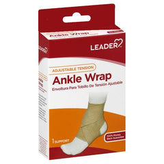 Leader Adjustable Tension Ankle Wrap, Large, 1 Count