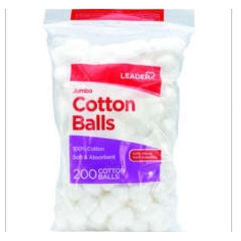 LEADER Cotton Balls Large 200 ct