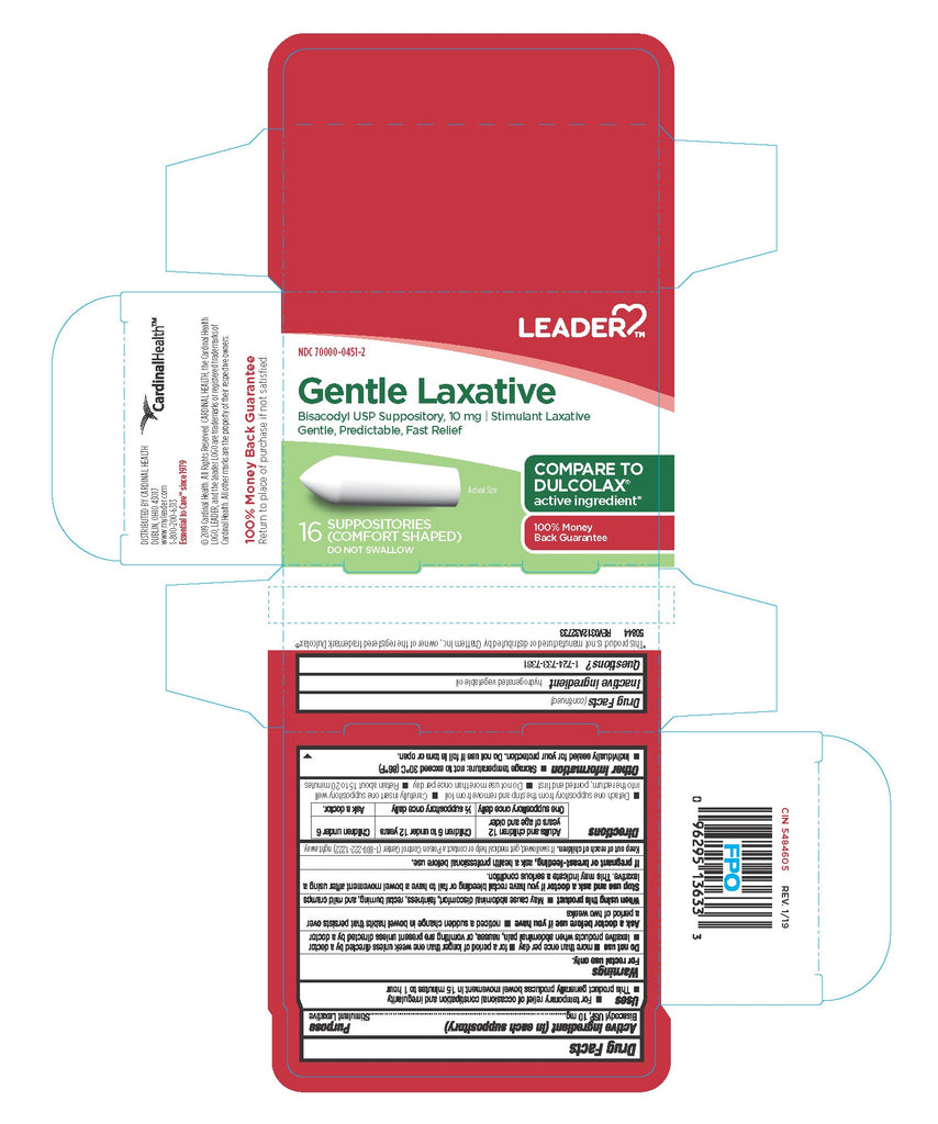 Leader Gentle Laxatives, 16 Suppositories