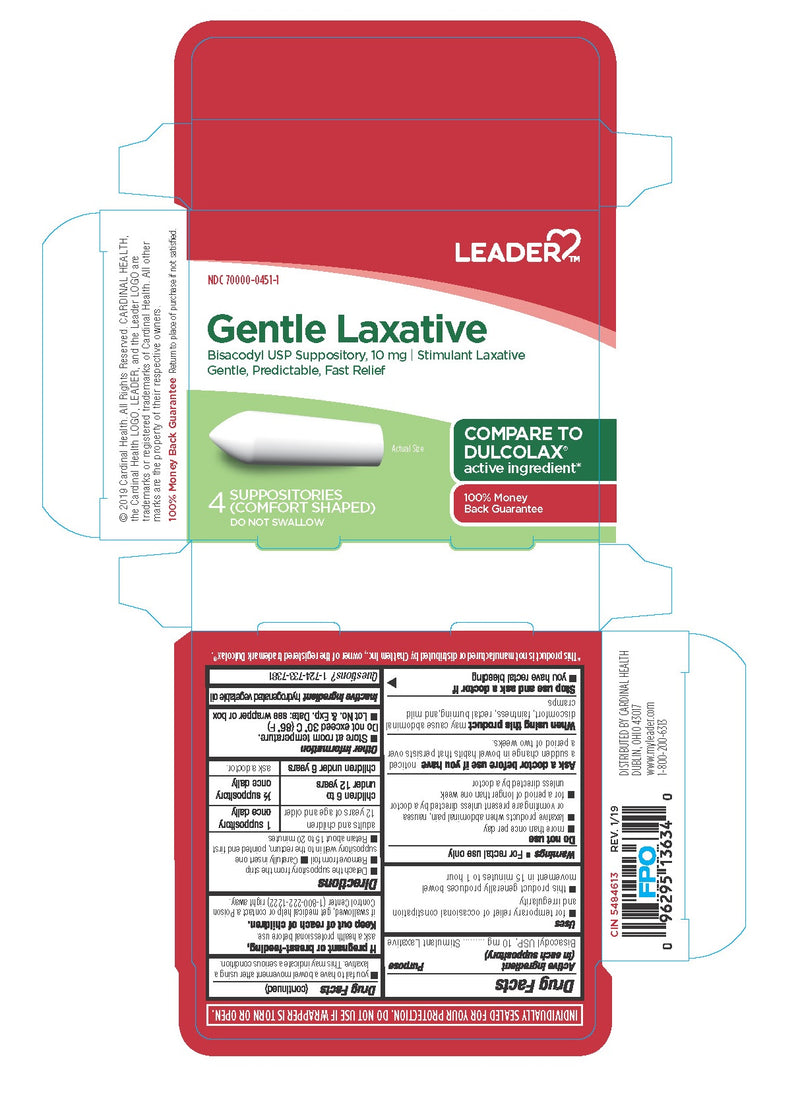 Leader Gentle Laxatives, 4 Suppositories