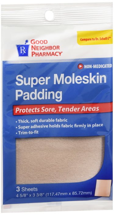 GNP Super Moleskin Padding, 3 Sheets