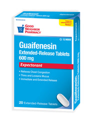 GNP Guaifenesin Extended- Release Tablets 600mg, 20 Extended-Release Tablets