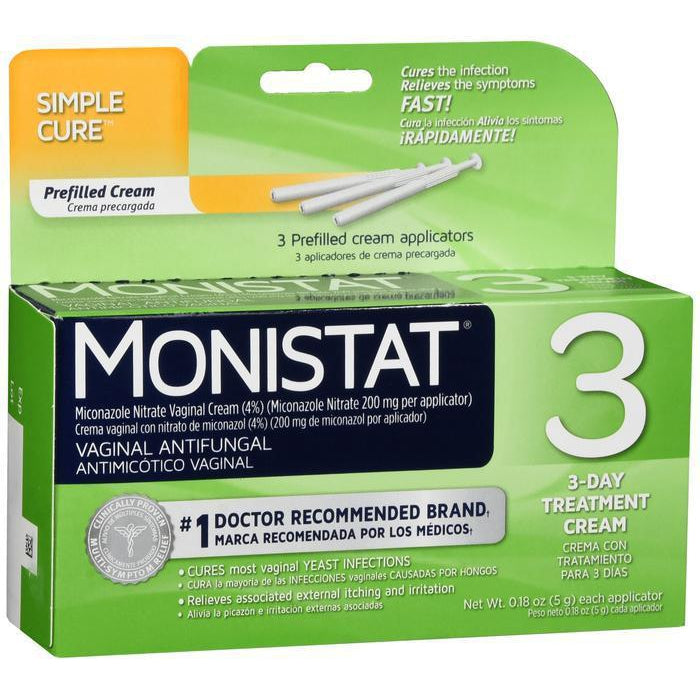 Monistat, 3-Day Yeast Infection Treatment, Prefilled Cream Applicators