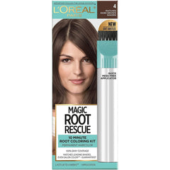L'Oreal Paris Magic Root Rescue 10 Minute Root Hair Coloring Kit,  4 Dark Brown, 1 COUNT