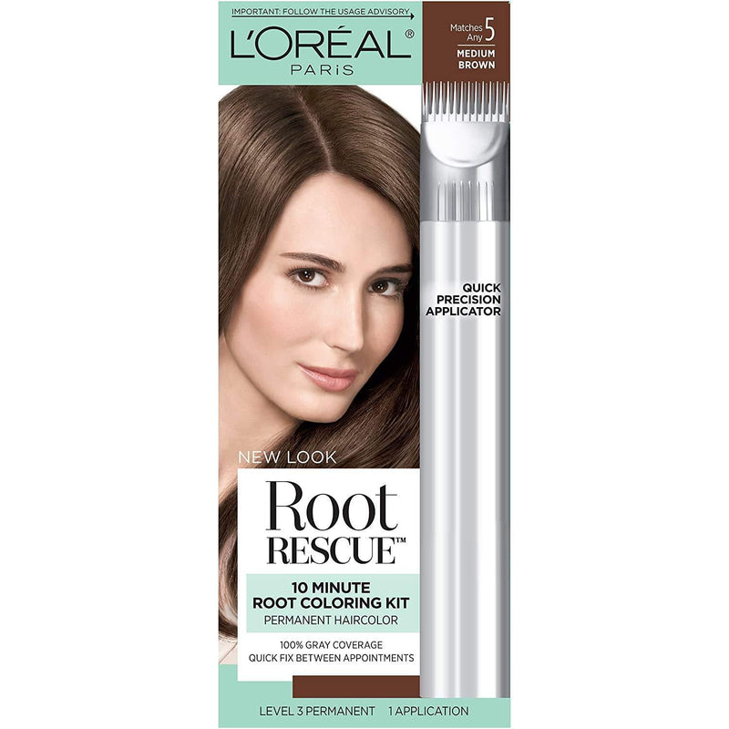 L'Oreal Paris Magic Root Rescue 10 Minute Root Hair Coloring Kit, 5 Medium Brown,1 COUNT