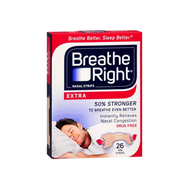 Breathe Right Nasal Strips Extra, 26 Tan Strips