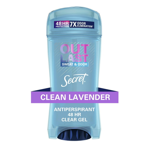 Secret Outlast, Clean Lavender Clear Gel, 2.6 oz