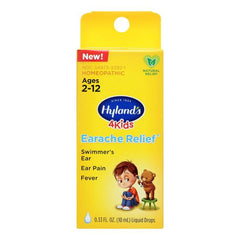 Hyland's 4 Kids Earache Relief Homeopathic Ear Drops - Swimmer's Ear, Ear Pain, Fever - 0.33 fl Oz