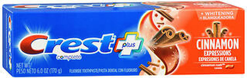 Crest Plus Complete + Whitening Cinnamon Rush Expressions 5.4 oz, Pack of 4