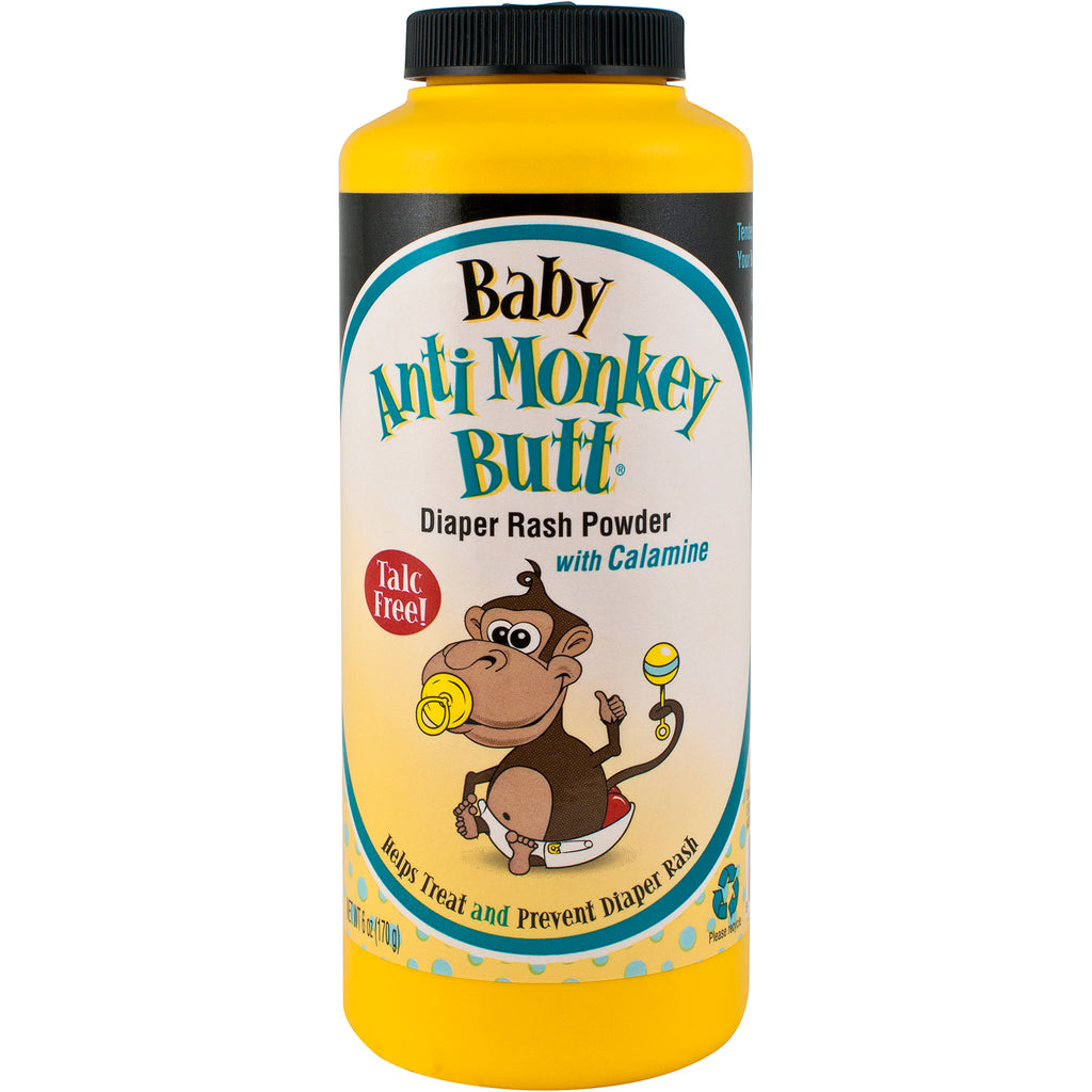 Anti Monkey Butt Baby Diaper Rash Powder with Calamine, 6 oz