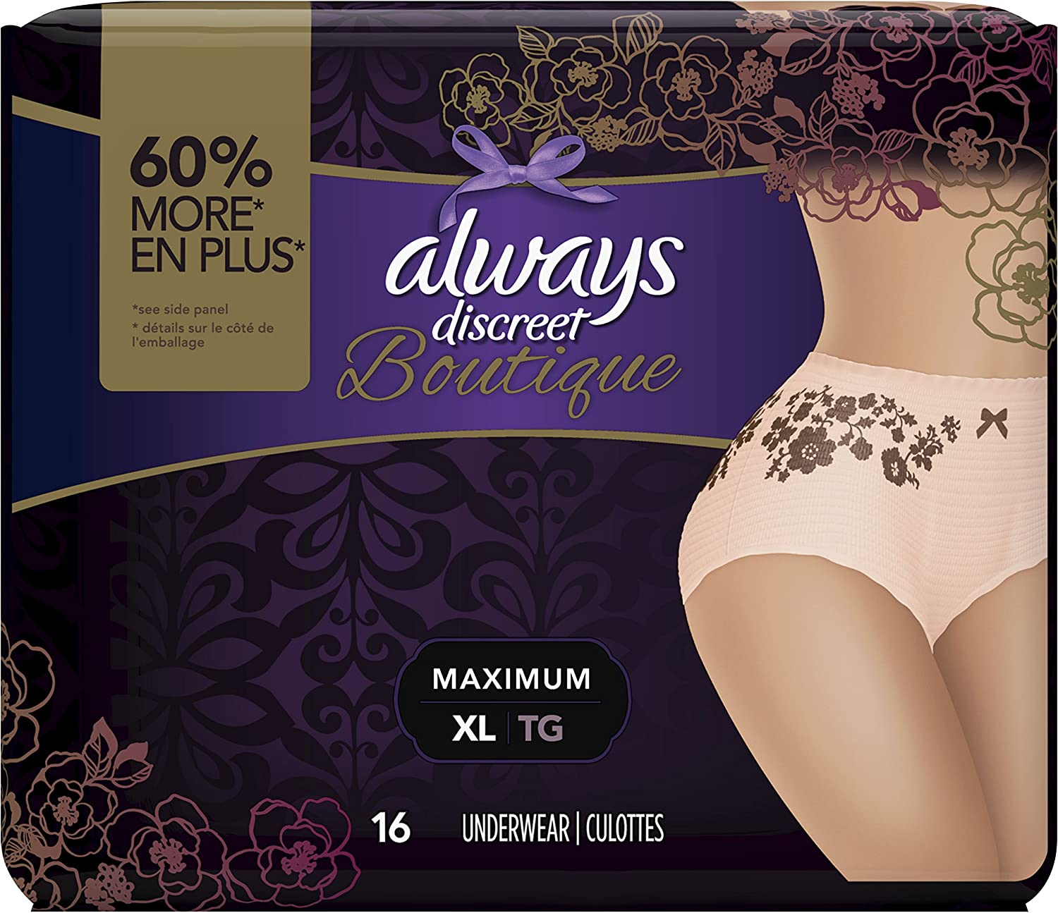 Always Discreet Boutique Underwear Maximum XL 16ct