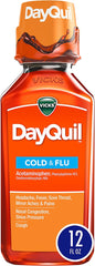 Vicks DayQuil, Liquid Cough, Cold & Flu Relief, 12 FL OZ