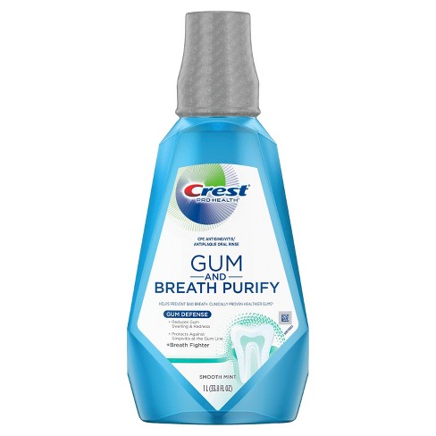 Crest Pro Health Gum and Breath Purify Oral Rinse Mouthwash, Mint, 33.8 fl oz