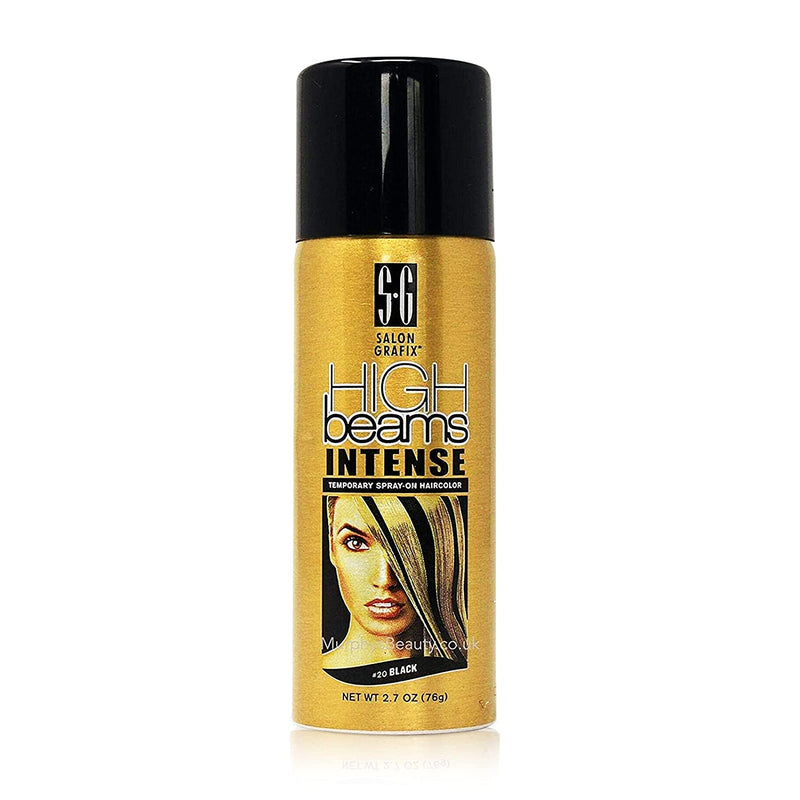 High Ridge Beams Intense Temporary Spray On Hair Color - #20 Black, 2.7 Oz