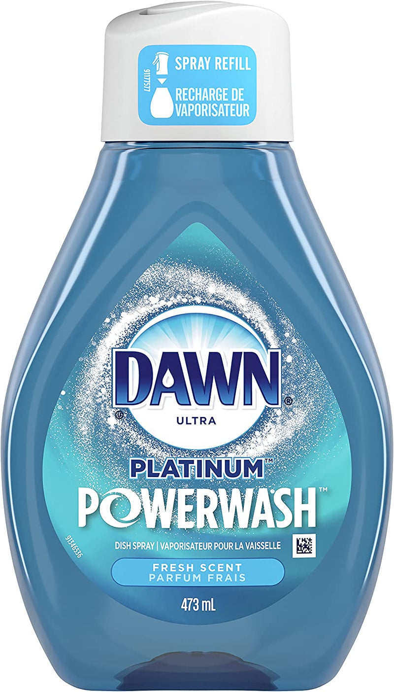 Dawn Platinum Powerwash Dish Spray, Dish Soap, Fresh Scent Refill, 16oz