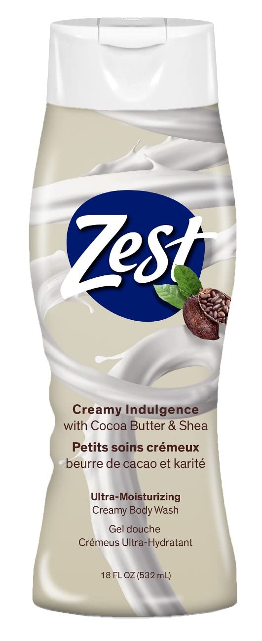 Zest Body Wash, Creamy Cocoa Butter & Shea 18 oz*