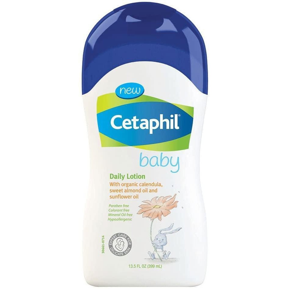 Cetaphil Baby Daily Lotion with Organic Calendula |Vitamin E | Sweet Almond & Sunflower Oils |13.5 Fl. Oz