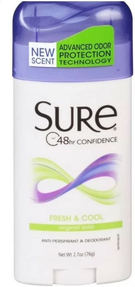 Sure Anti-Perspirant Deodorant Original Solid Fresh & Cool Scent 2.70 oz*