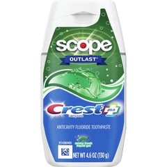 Crest Complete Plus Minty Fresh Liquid GEL Scope Outlast Toothpaste 4.6oz