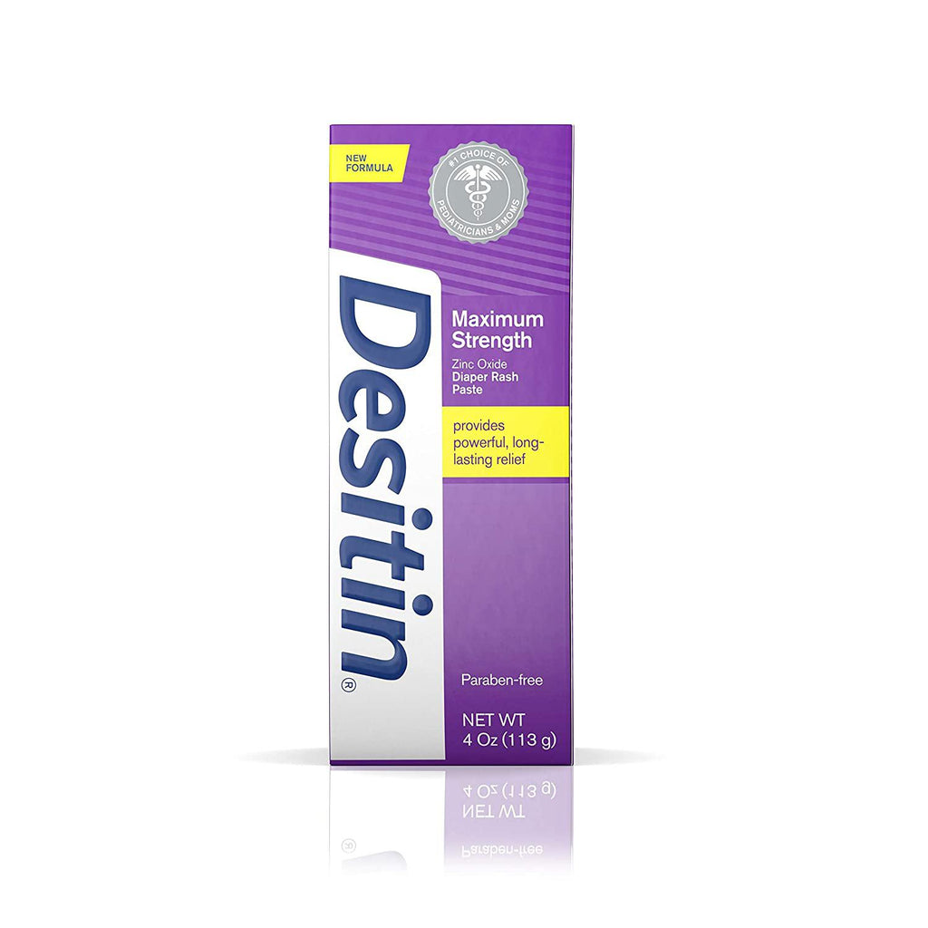 Desitin Maximum Strength Baby Diaper Rash Cream with 40% Zinc Oxide for Diaper Rash Relief & Prevention, 4 oz