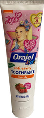 Orajel Kids JoJo Siwa Anti-Cavity Fluoride Toothpaste, Natural Berry Bop Flavor, 4.2oz Tube*