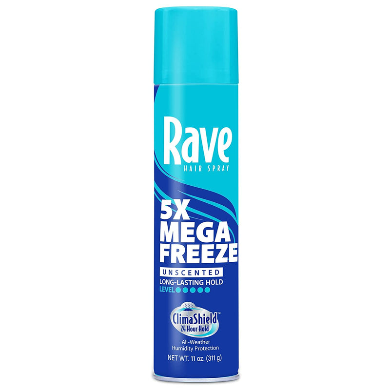 Rave  Unscented Aerosol Hairspray, 5X, 11 Oz*