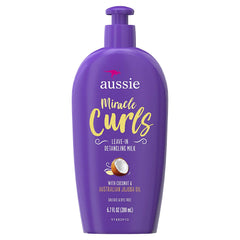 Aussie Leave-In Detangling Milk Miracle Curls Ounce, 6.7 Fl Oz