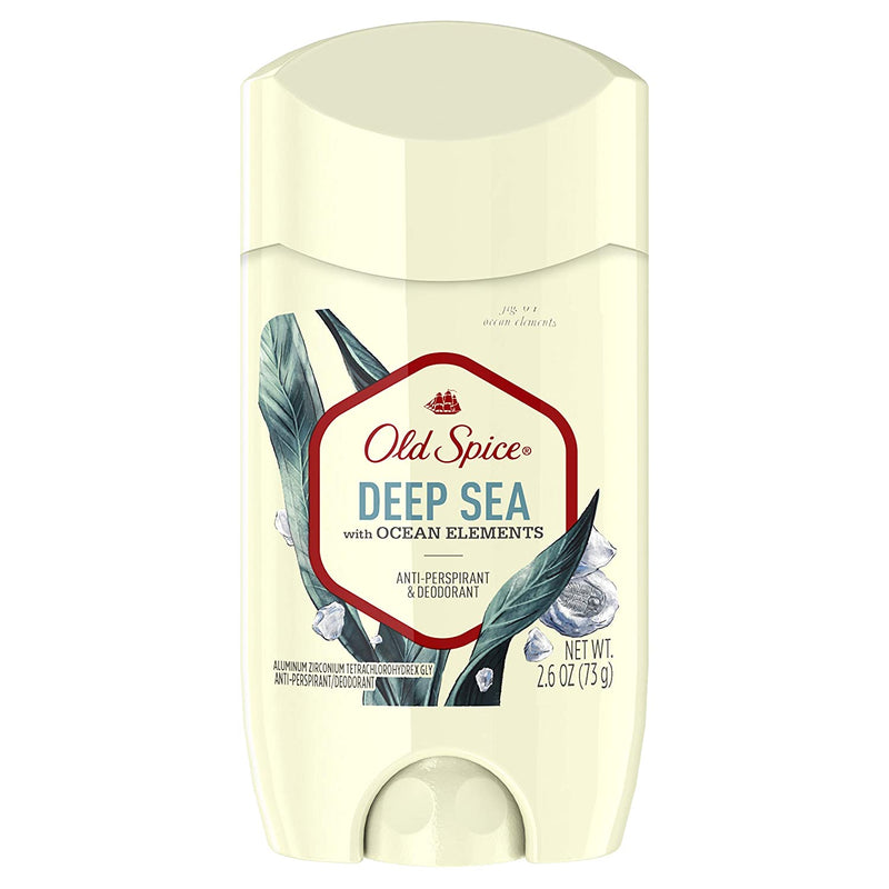 Old Spice Old Spice Invisible Solid Antiperspirant Deodorant for Men Deep Sea With Ocean Elements Scent Inspired By Nature 2.6 Ounce, 2.6 Ounce