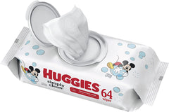 Baby Wipes, Unscented, Huggies Simply Clean Fragrance-Free Baby Diaper Wipes, 1 Flip-Top Pack (64 Wipes Total)