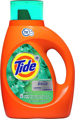 Tide plus Febreze Freshness Botanical Rain HE Turbo Clean Liquid Laundry Detergent, 46 oz, 29 loads