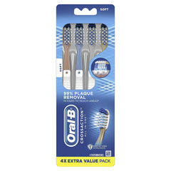 Oral-B CrossAction All In One Manual Toothbrush, Soft, 4 count*