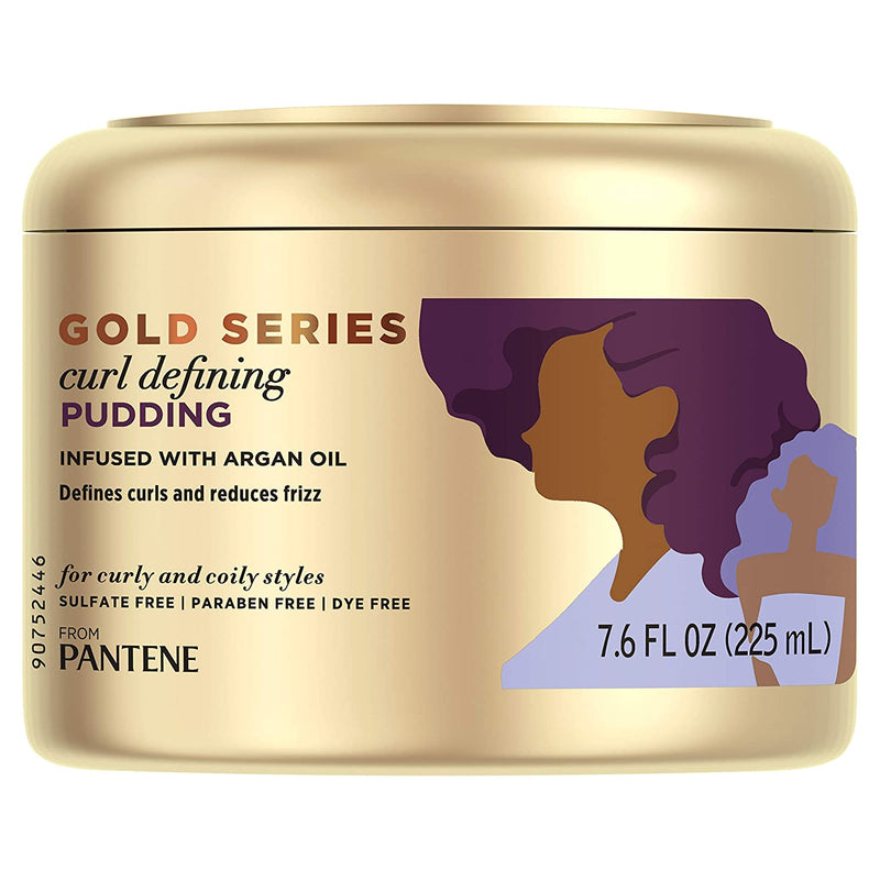 Pantene Pro-V Gold Series Curl Defining Pudding for Natural and Curly Textured Hair, 7.6 fl oz