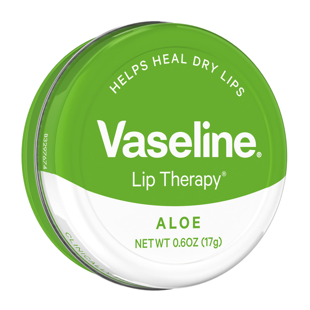 Vaseline Lip Therapy Aloe Lip Balm - Helps Heal Dry Lips - 0.6 oz Tin