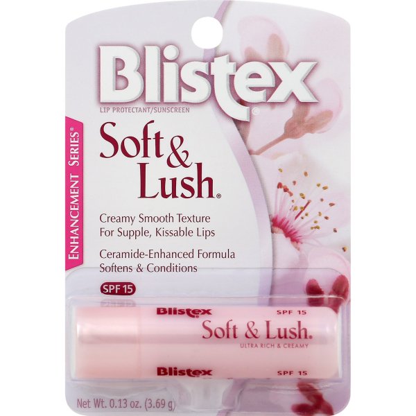 Blistex Soft & Lush Enhancement Series SPF 15 Lip Balm - 0.13 oz Ceramide Enhanced Formula