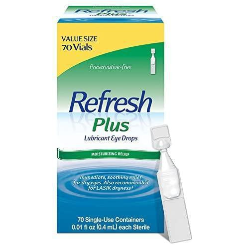 Refresh Plus Eye Drops Individual Dose 70/box 0.01 Fl oz (0.4 ml)
