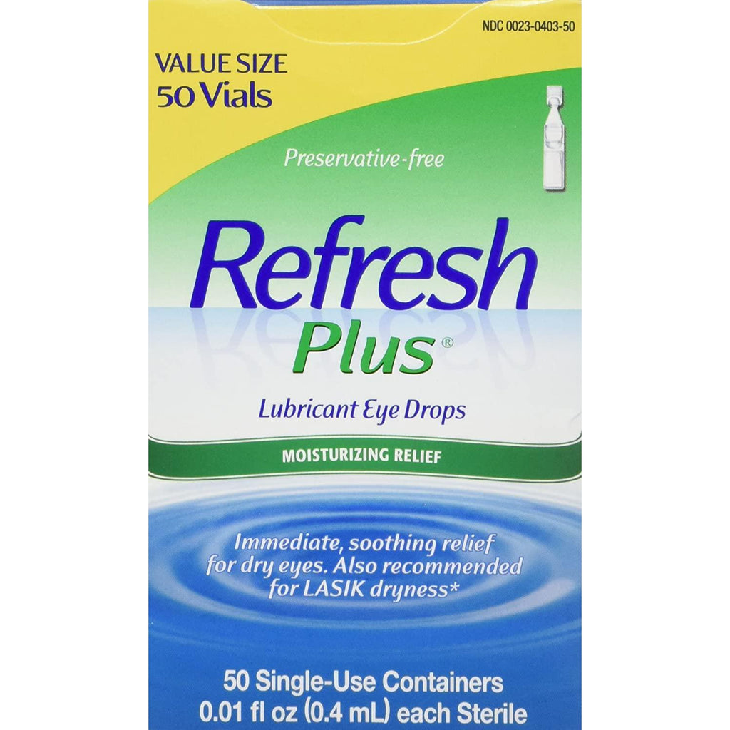 Refresh Plus Eye Drops Individual Dose 50/box 0.01 Fl oz (0.4 ml)