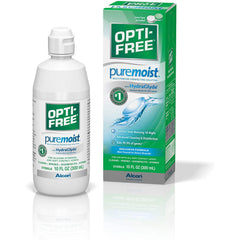 Opti-Free Puremoist Multi-Purpose Disinfecting Solution with Lens Case, 10 oz