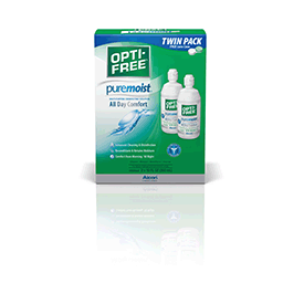 Opti-Free Puremoist Multi-Purpose Disinfecting Solution with Lens Case, Twin Pack, 10 oz