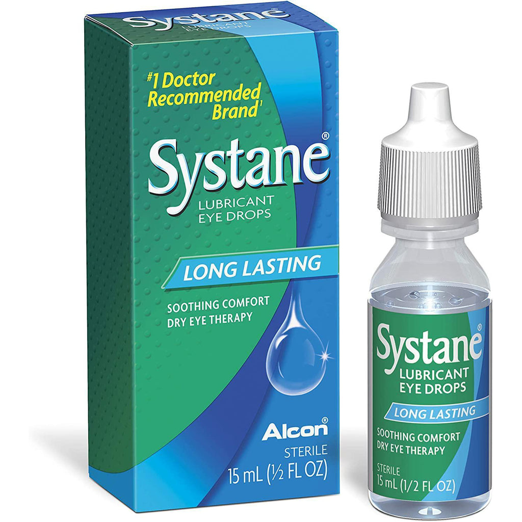 Systane Long Lasting Lubricant Eye Drops, 0.5 Fl oz (15 ml)