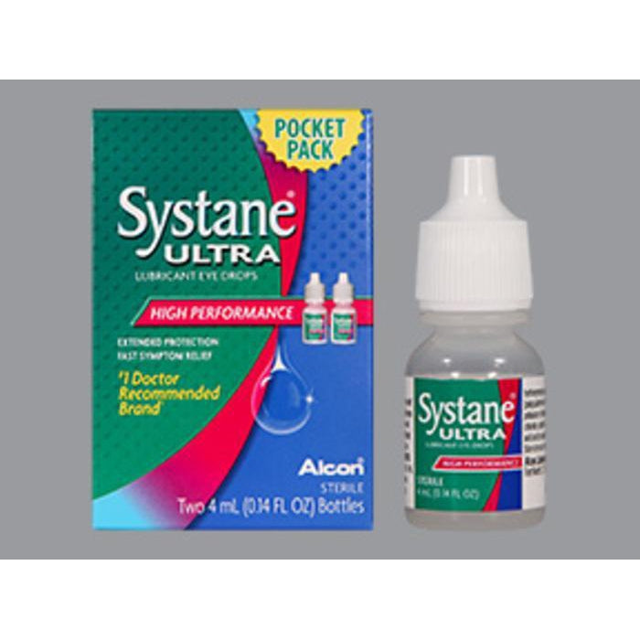 Systane Ultra Lubricant Eye Drops Pocket Pack, 0.14 Fl oz (4 ml)
