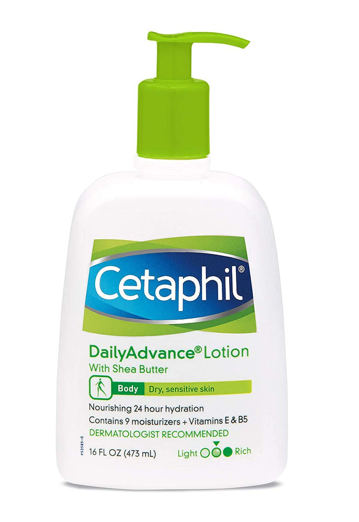 Cetaphil Daily Advance Ultra Hydrating Lotion With Shea Butter, Fragrance Free, 16 Fl Oz
