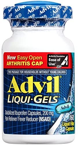 Advil Liqui-Gels Easy Open Arthritis Cap, Solubilized Ibuprofen 200mg, 160 Count