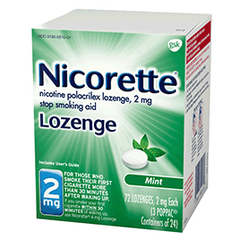 Nicorette Nicotine Lozenges to Stop Smoking, 2mg, Mint Flavor - 72 CT