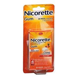 Nicotine Gum Pocket Pack, 4 mg, Fruit Chill 20 CT