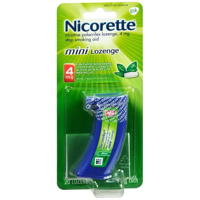 Nicorette Stop Smoking Aid 4 mg Mini Lozenges, Mint 20 CT