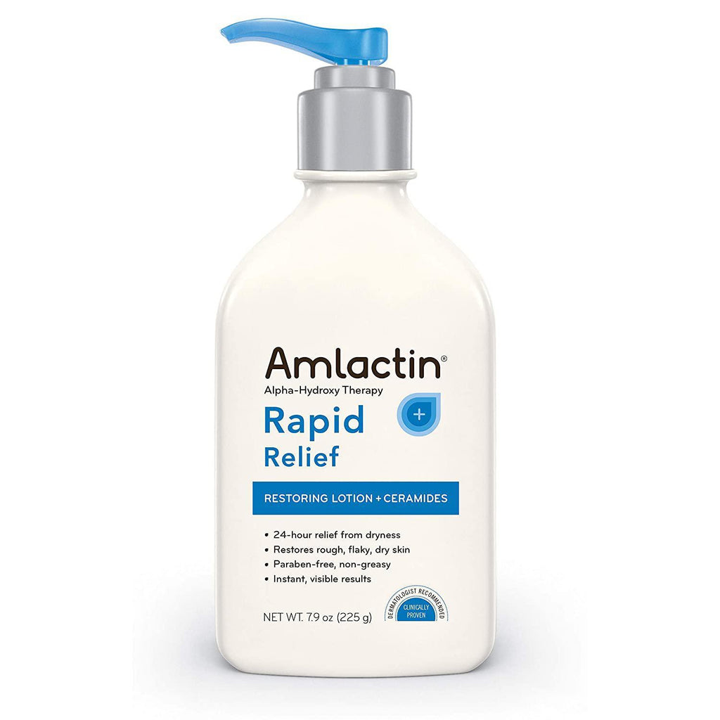 AmLactin Rapid Relief Restoring Lotion + Ceramides, 7.9 oz, Pump Bottle