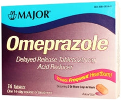 Major Omeprazole DR Tablets 20mg, 14 Count