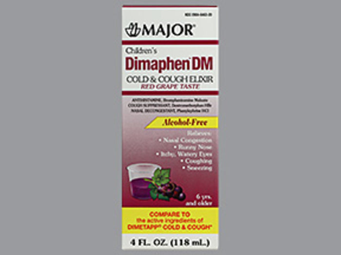 Major Children's Dimaphen DM, Grape Flavored, 4 Fl Oz