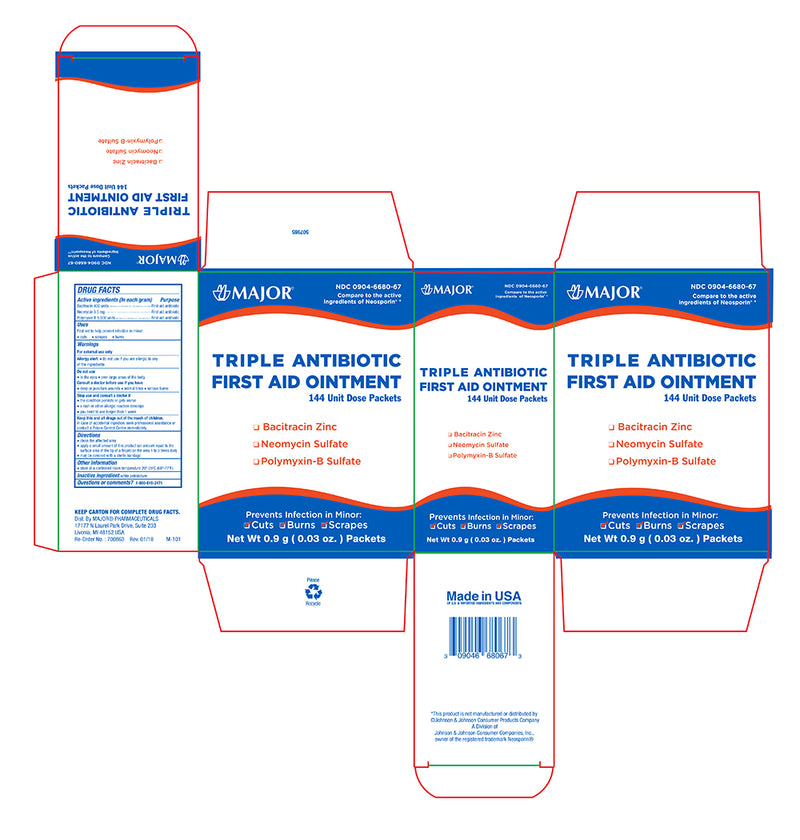 Major Triple Antibiotic First Aid Ointment, 114 Unit Dose Packets