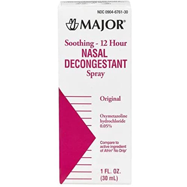 Major Nasal Decongestant Soothing 12-Hour Spray, 1 Fl Oz